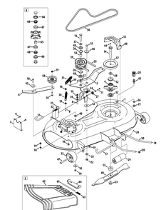 Mower Deck - 42-Inch Stamped Diagram and Parts List for 19A40012 (42Inch-100)(2011) Cub Cadet Lawn Tractor